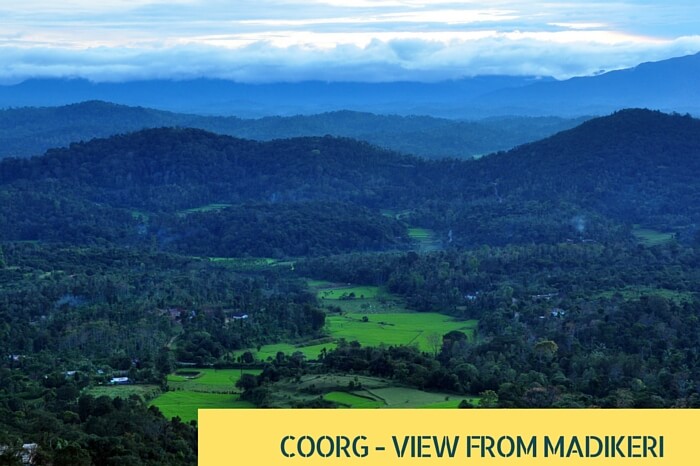 View of Coorg from the seat of Raja in Madikeri