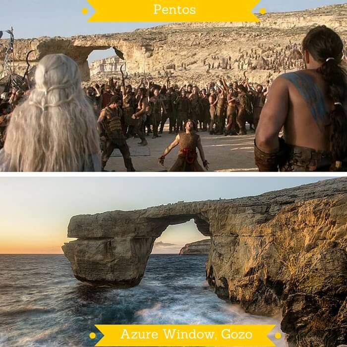 Azure Window on Gozo Islands that were used to depict Pentos in GOT