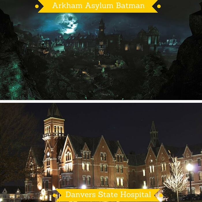 The Arkham Asylum from Batman and the Danvers State Hospital on which it is based