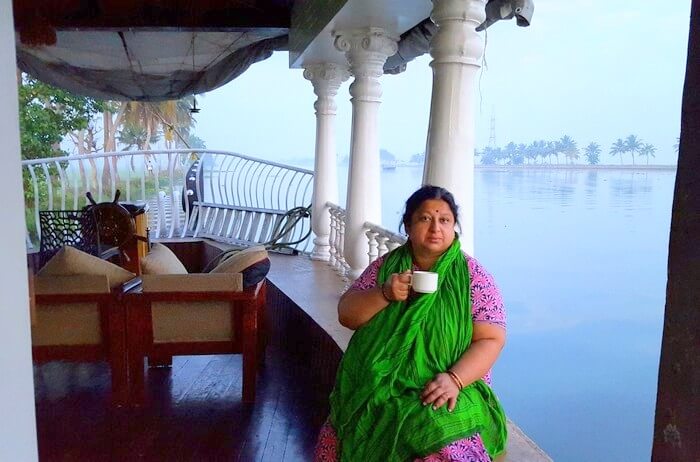 Mohan's wife at the houseboat