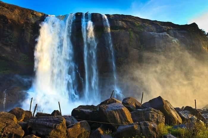 The magnificent Athirapally Falls in Cochin