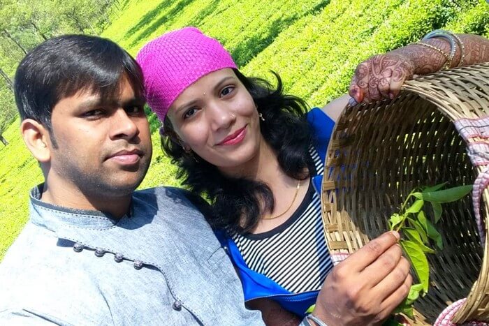 Vishu and Prachi at the Spice Plantation in Kerala