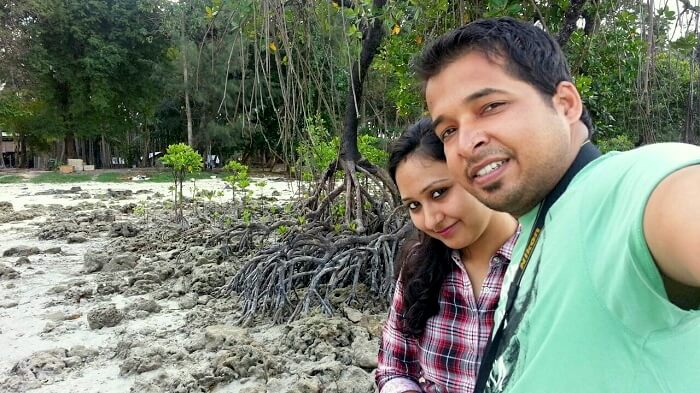 Agam and his wife in Port Blair