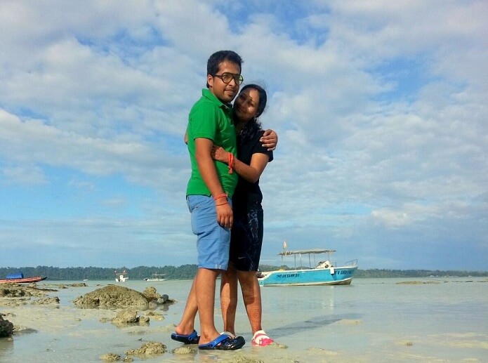 Agam and his wife in Havelock