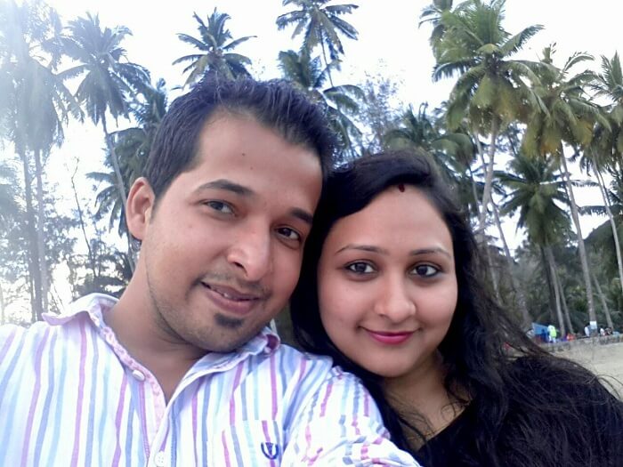 Agam and his wife clicking a selfie