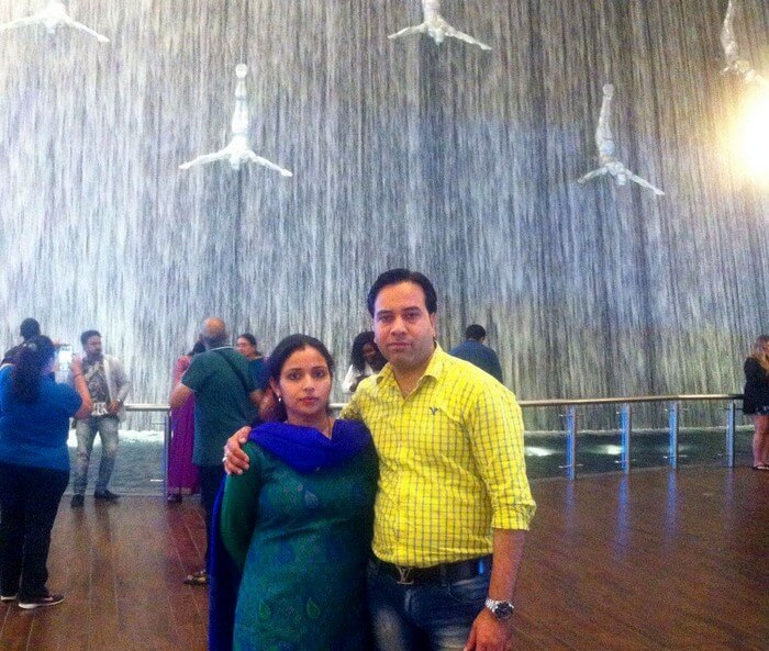 Kapil and his wife roaming around in Dubai