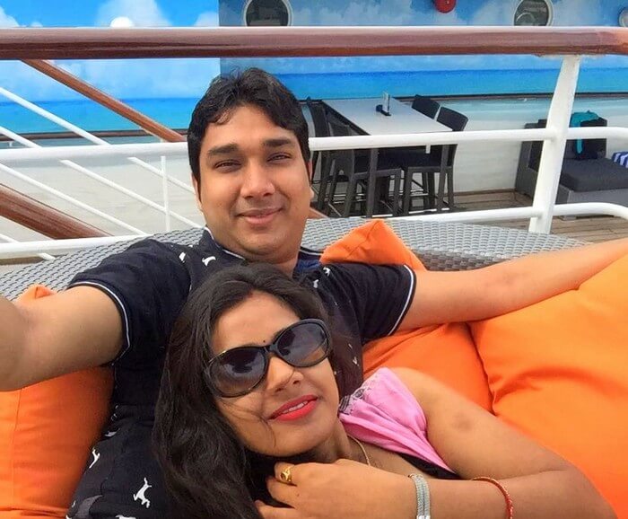 Kavya and Ram on the Star cruise