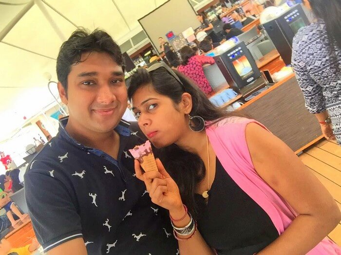Ram and Kavya enjoying in Singapore