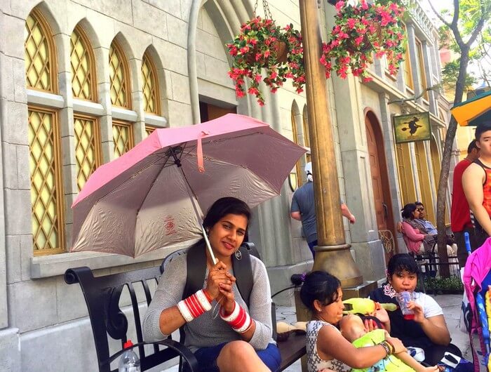 Kavya chilling in Singapore