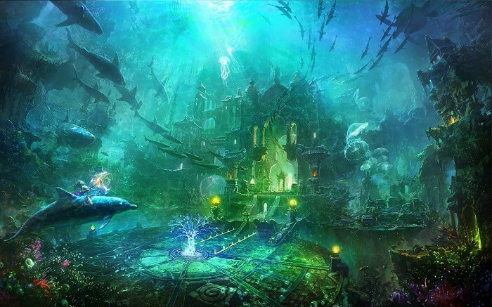 It is said that there are the majestic ruins of Atlantis under the Bermuda Triangle
