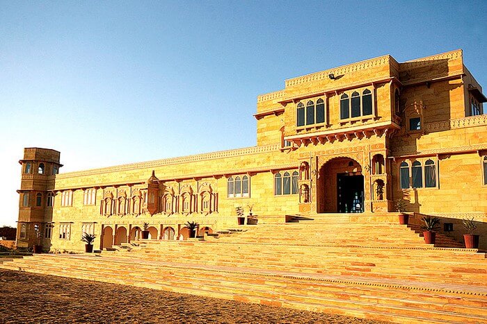 The grand Thar Vilas is a majestic hotel in the heart of the desert in Rajasthan