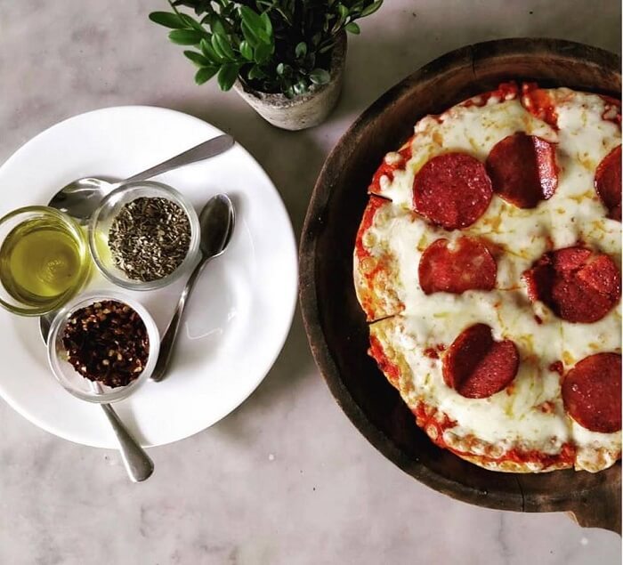 pizza in amethyst cafe
