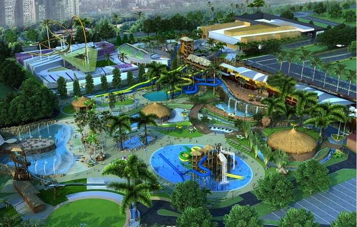 Aerial view of the plan of the Oysters in Gurgaon