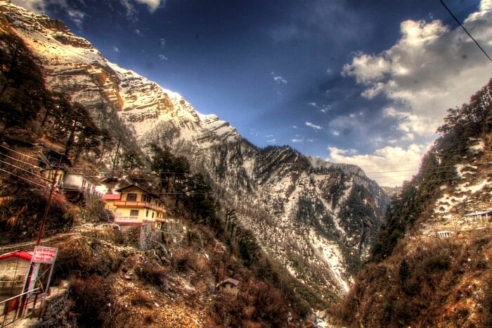 A view of the Himalayas at Yamunotri