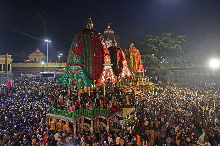 The annual Chariot pulling ceremony of Lord Jagannatha at Puri