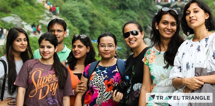 Aditi and her friends in McLeodganj