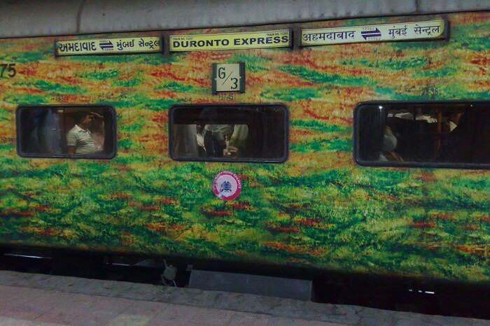 A snap of the Duronto Express that is one of the fastest trains in India