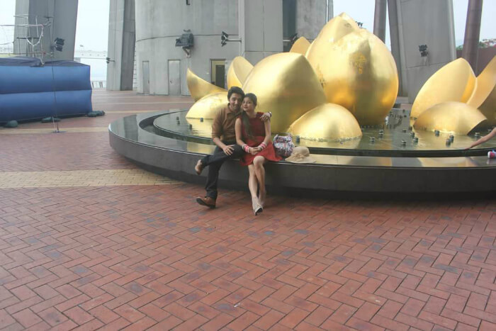 Mitul and his wife in Macau