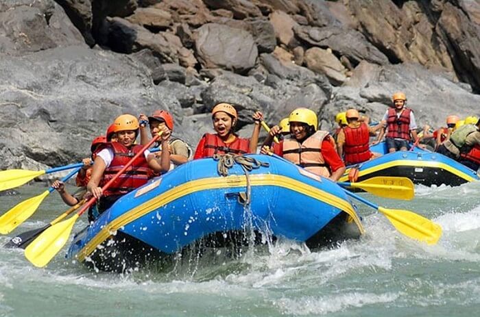 The stretch in Kaudiyala is one of the best rafting stretches in India