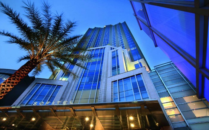 Front view of Sofitel Hotel in Bangkok