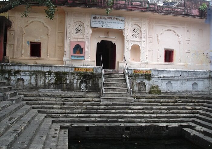 The hot water springs at Rishikund are a part of the Raghunath temple.