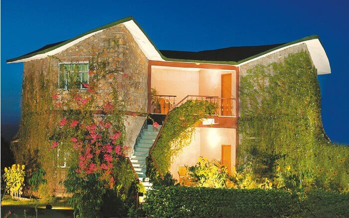 An evening view of the Abrar Palace hotel