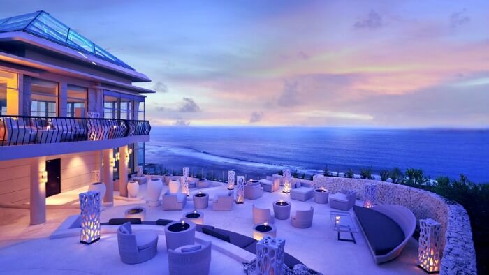 The outdoor seating area at Banyan Tree Ungasan