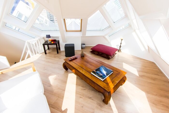 The interiors of the Cubehouse in Netherlands