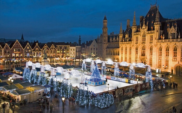 Romantic winter in Bruges