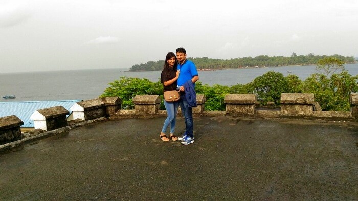 Vivek and his wife in Andaman