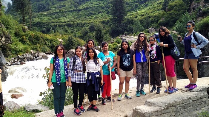 Girls on a trek to Kasol
