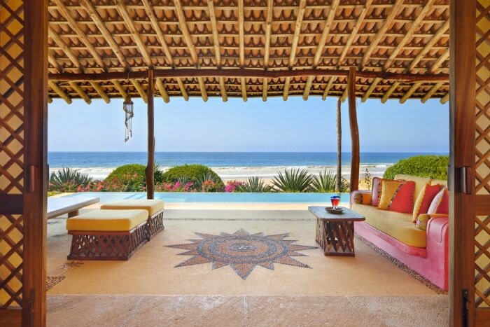 Beautiful views of the sea from the Las Alamandas resort