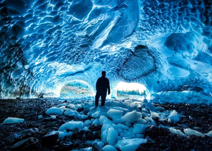 Adventurous ice caves in Alaska