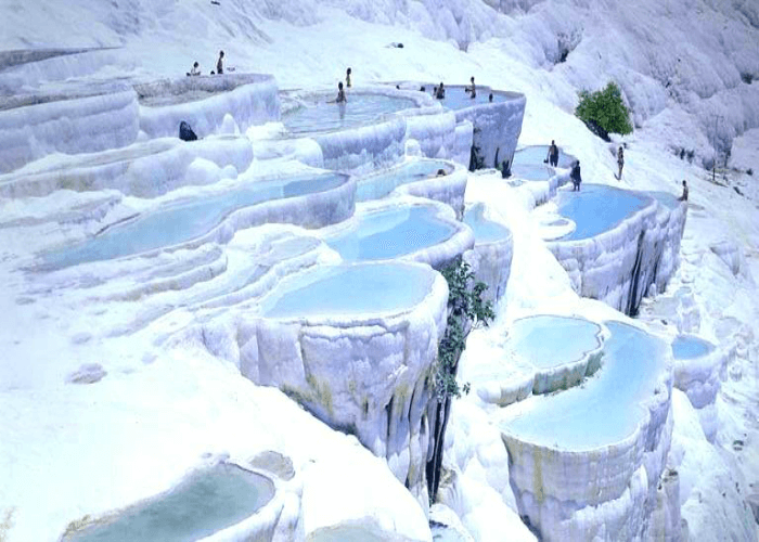Pools of warm waters in Turkey