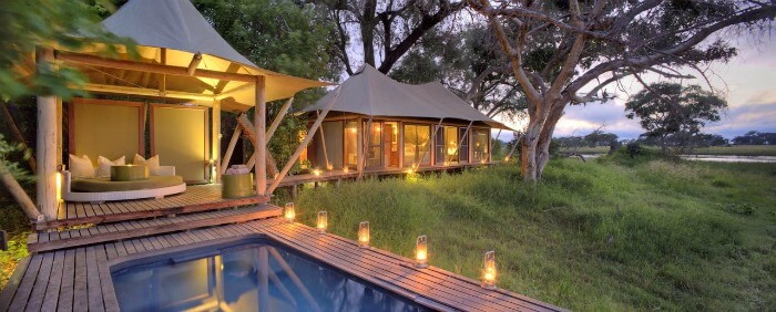 Outdoor shack at Beyond Xaranna Okavango Delta Camp