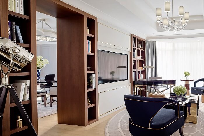 The luxurious Director Suite at the Langham hotel in Hong Kong