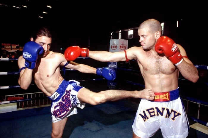 MMA fighters indulging in a Thai Boxing event in Phuket