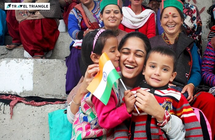 Lehan celebrating Independence day with school children