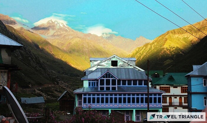 Sun rays over hills in Himachal