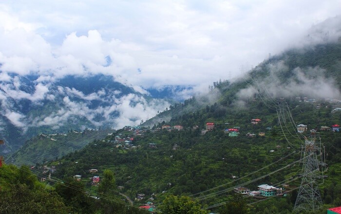 Fog over the hills of Shimla