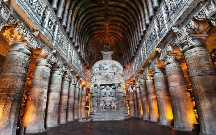 Buddha Statue in Ajanta Caves