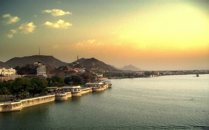 Sunset near Ana Sagar Lake