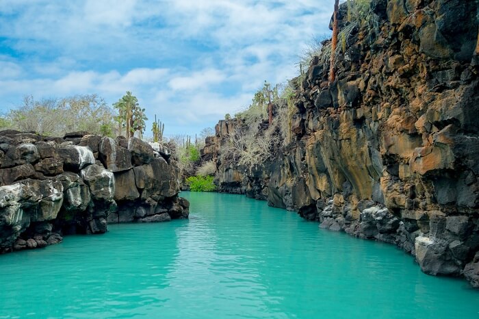 The Las Grietas canyon formation in Galapagos Islands at Santa Cruz