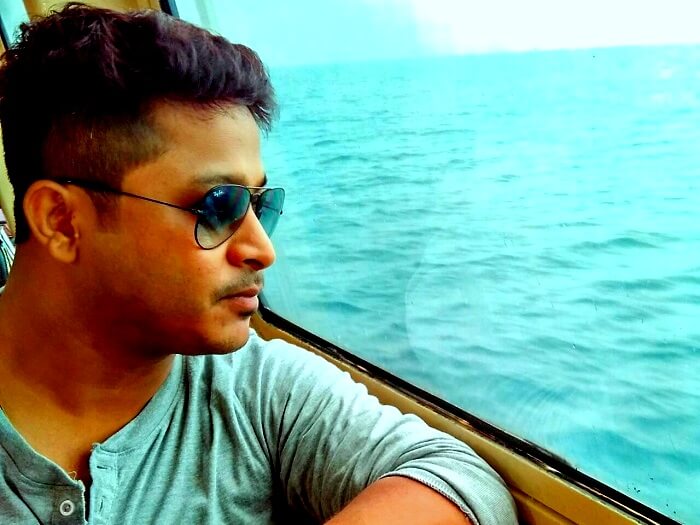 Soumyadip on his way to havelock island