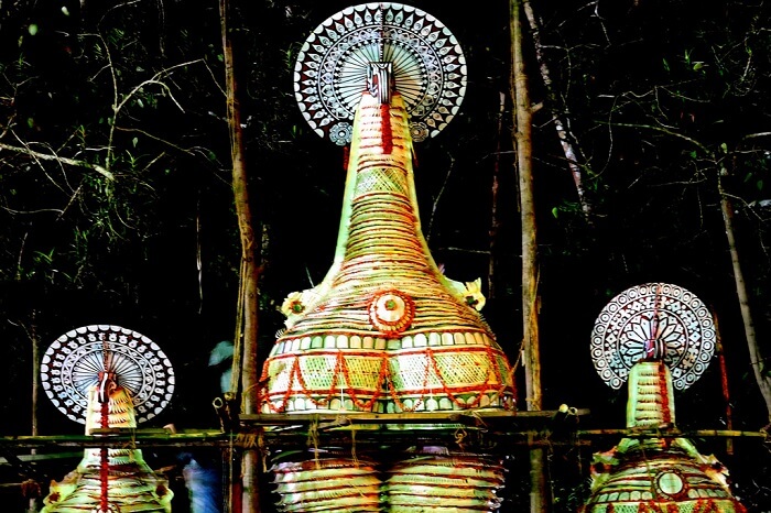 One of the beautiful sights from the Neelamperoor Padayani festival in Kerala