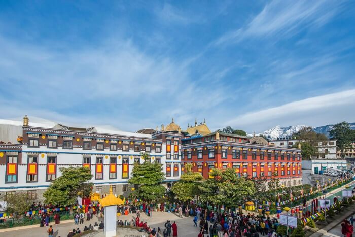 A panoramic view of Palpung Sherabling Monastic Seat