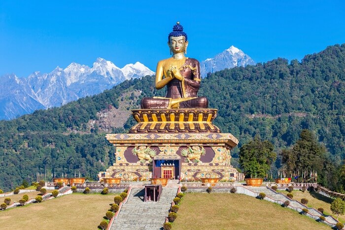 The Buddha Statue at the Buddha Park in Pelling district of Sikkim