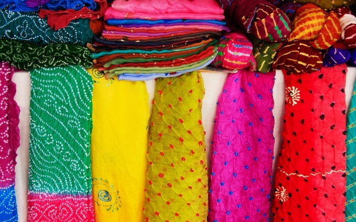 Colorful bandhani stoles