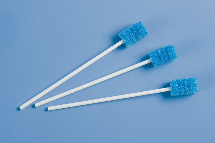 Swab sticks for easy brushing while traveling
