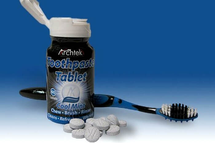 Toothpaste tablets in mint flavor